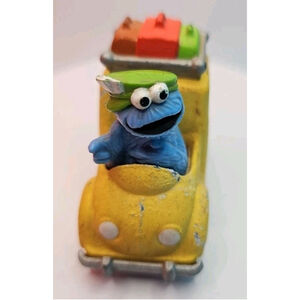 Vintage 1983 Muppets Die Cast Metal Car Cookie Monster Playskool Sesame Street
